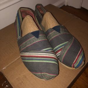 Multicolored Toms Slip-Ons